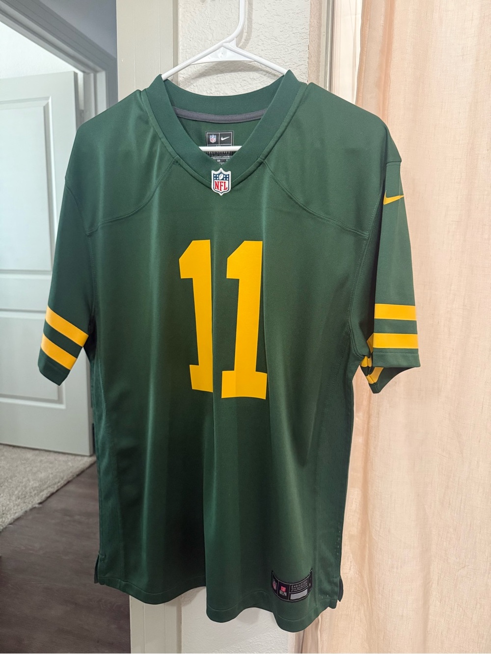 Nike Green and Gold #11 NFL Jersey